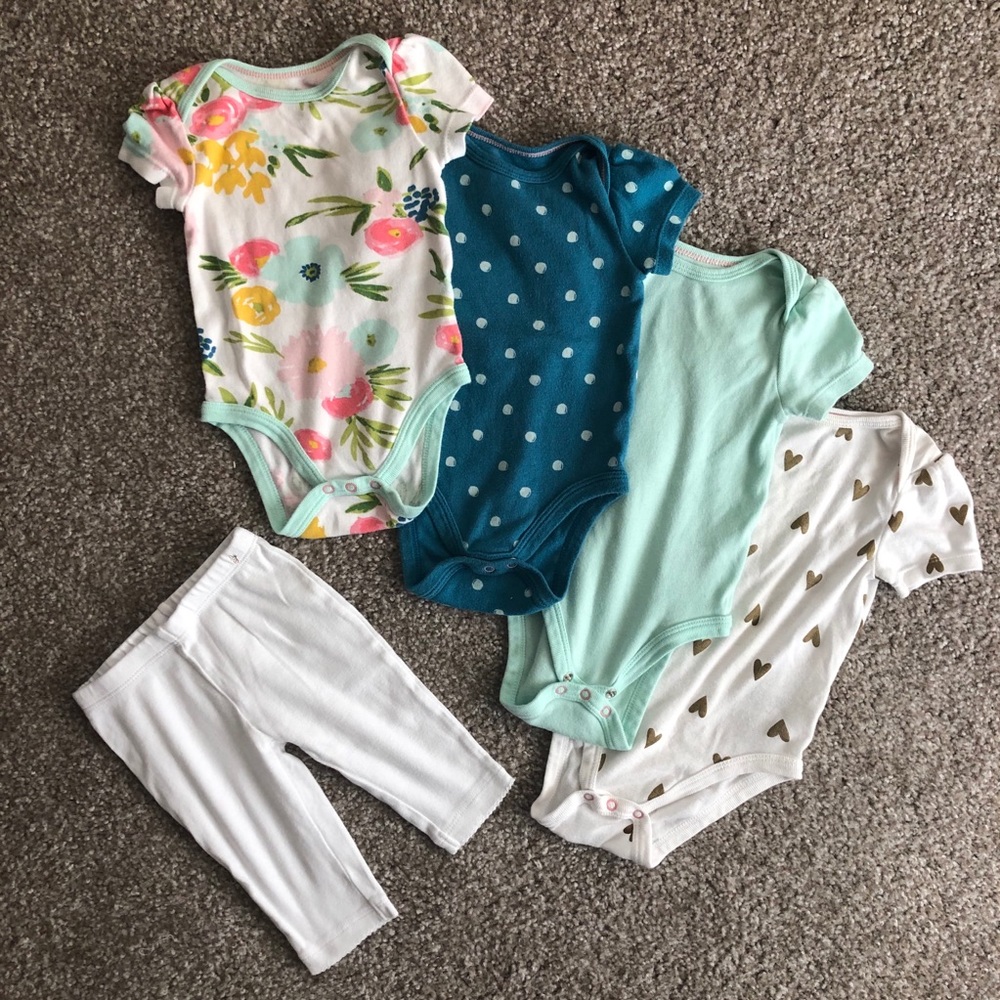 Cloud Island 3-6 Month Onesies